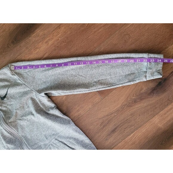 Nike Therma Fit Hoodie Mens S Full Zip Gray Swoosh Training Polyester CU6231-063 - Picture 11 of 16